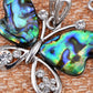 Multicolor Abalone Shell Butterfly Insect Wings Statement Pendant Necklace