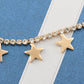 Chain Dangling Star Charms Choker Collar Trendy Necklace