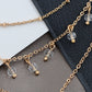 Multi Layered Chain Beaded Pendant Choker Necklace