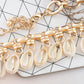 Gold D Chain Dangling White Shells Choker Beach Necklace
