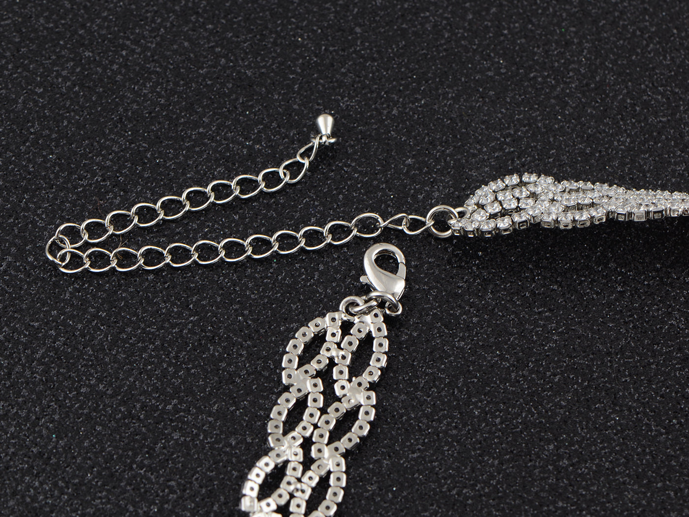 Silver D Link Chain Choker Necklace Bridal Gift