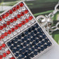 Alilang American Flag Jewelry Red Blue Crystal Rhinestones Necklace Pendant