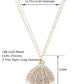 ALILANG Shell Pendant Necklace for Women Gold Tone Jewelry 14K Gold Plated Cubic Zirconia Crystals Jewelry for Women