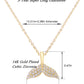 14K Gold Plated Cubic Zirconia Crystals Mermaid Tail Necklace