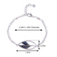 Alilang Leaf Crystal Rhinestone Adjustable Bracelet Elegant Chain Charm Hand Jewelry for Women and Girls