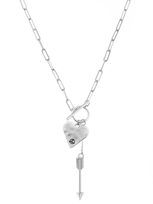 Alilang Love Heart Necklace With Hanging Arrow Birthday Gifts for Women