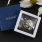 Alilang Natural Abalone Shell Silvery Tone Pendant Necklace with Relief Flower
