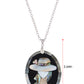 Alilang Silvery Tone Abalone Shell Elegant Lady Frame Pendant Necklace Christmas Valentine's Day Jewelry Gifts