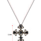 Alilang Religious Cross Pendant Necklace Sparkle Crystal Rhinestones Brooch Pin Gothic Jewelry for Women Men