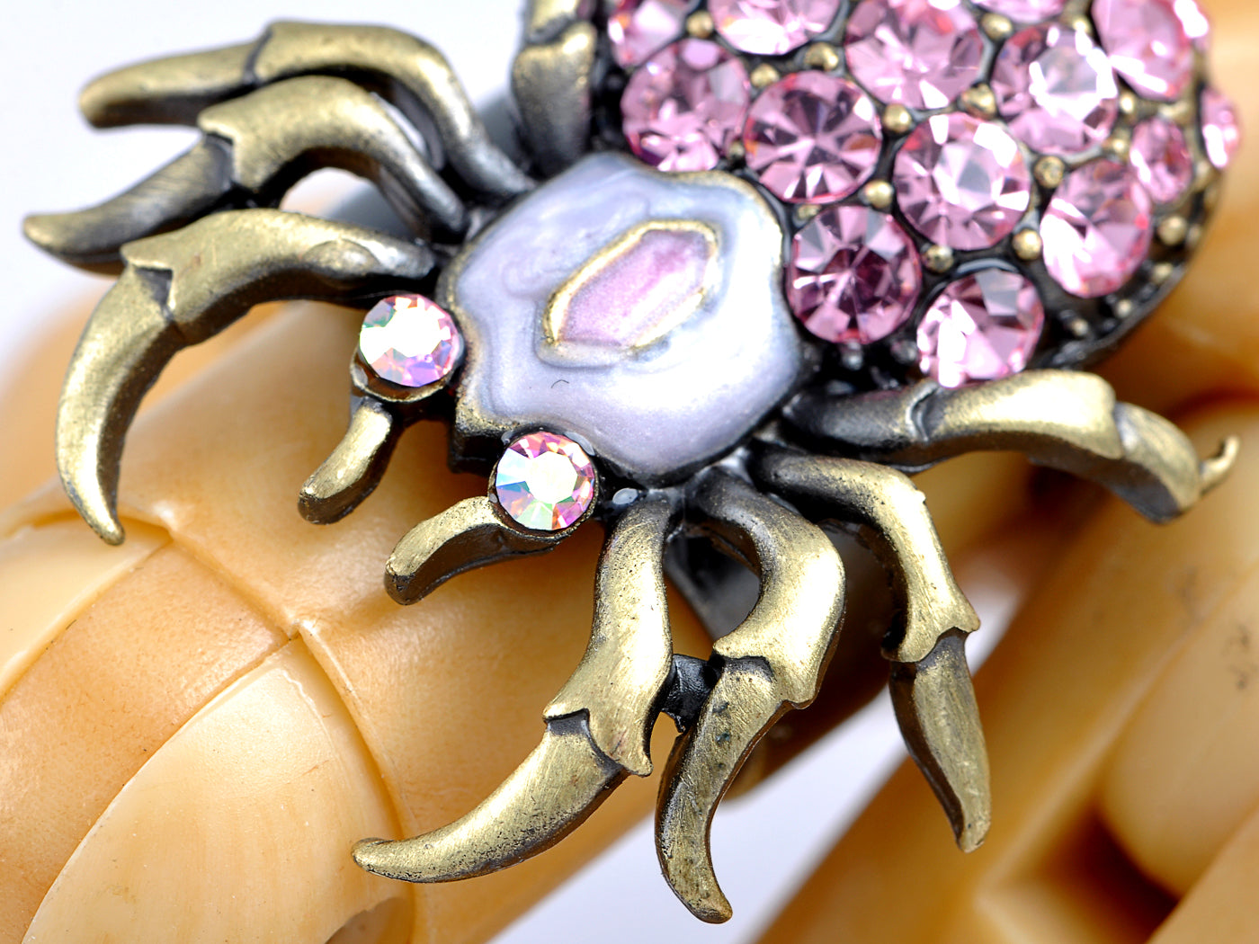 Rose Pink Body Spider Insect Bug Design Jewelry Ring