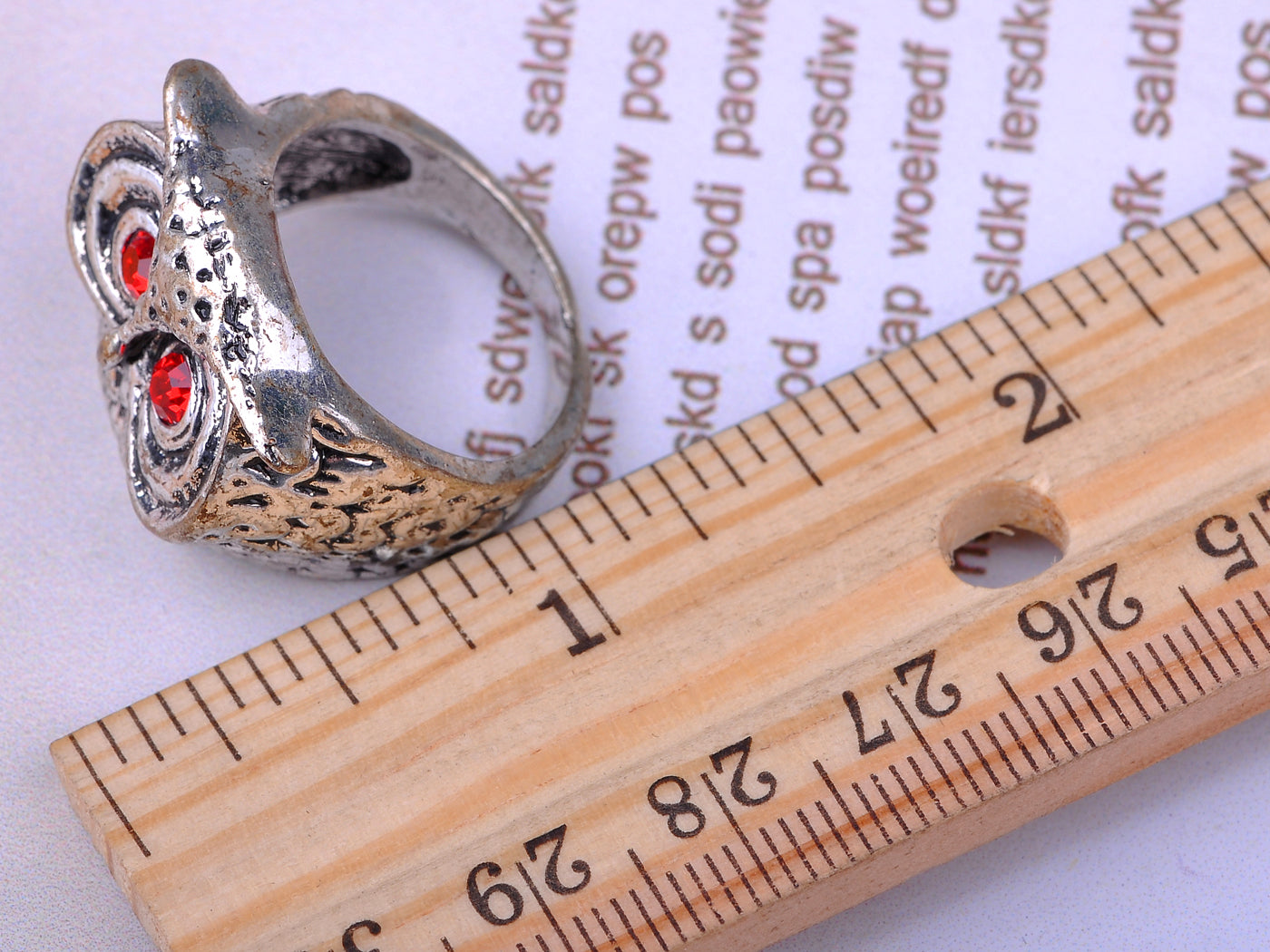Reproduct Brand New Ruby Eyed Owl Sized Ring