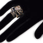 Gothic Design Brass Topaz Skull Sized Ring