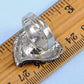 Beating Crushed Amethyst Heart Shape Able Jewelry Ring