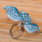Delphinium Deep Ocean Blue Jewelry Flower Ring