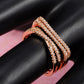 Rose Gold Shine Encrusted Stacked Intertwined Ring