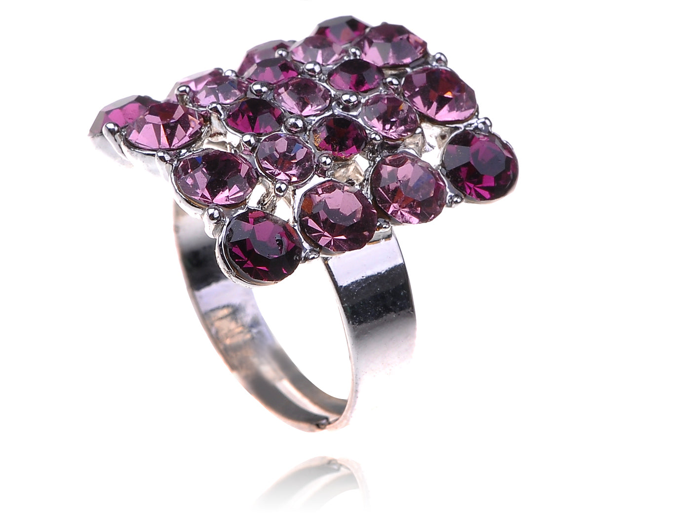 Amethyst Purple Extra Big Colorful Ring