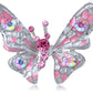 Pink Sparkle Enamel Wing Body Butterfly Ring