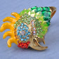 Women Luxury Colorful Bird Crystal Rhinestone Ring for Cocktail Wedding Gift