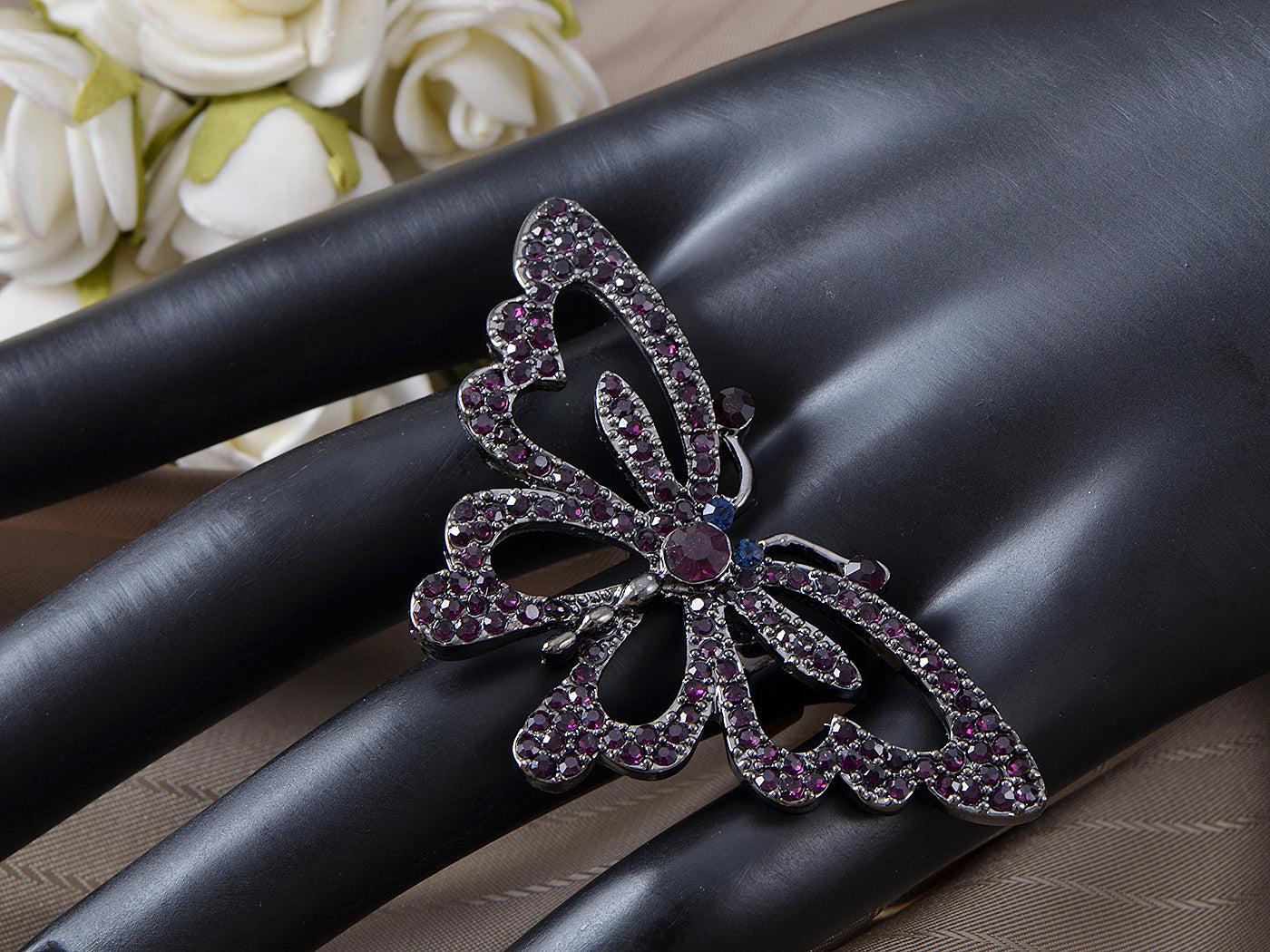 Czech Butterfly Rings Women Girls Jewelry Gifts Birthday