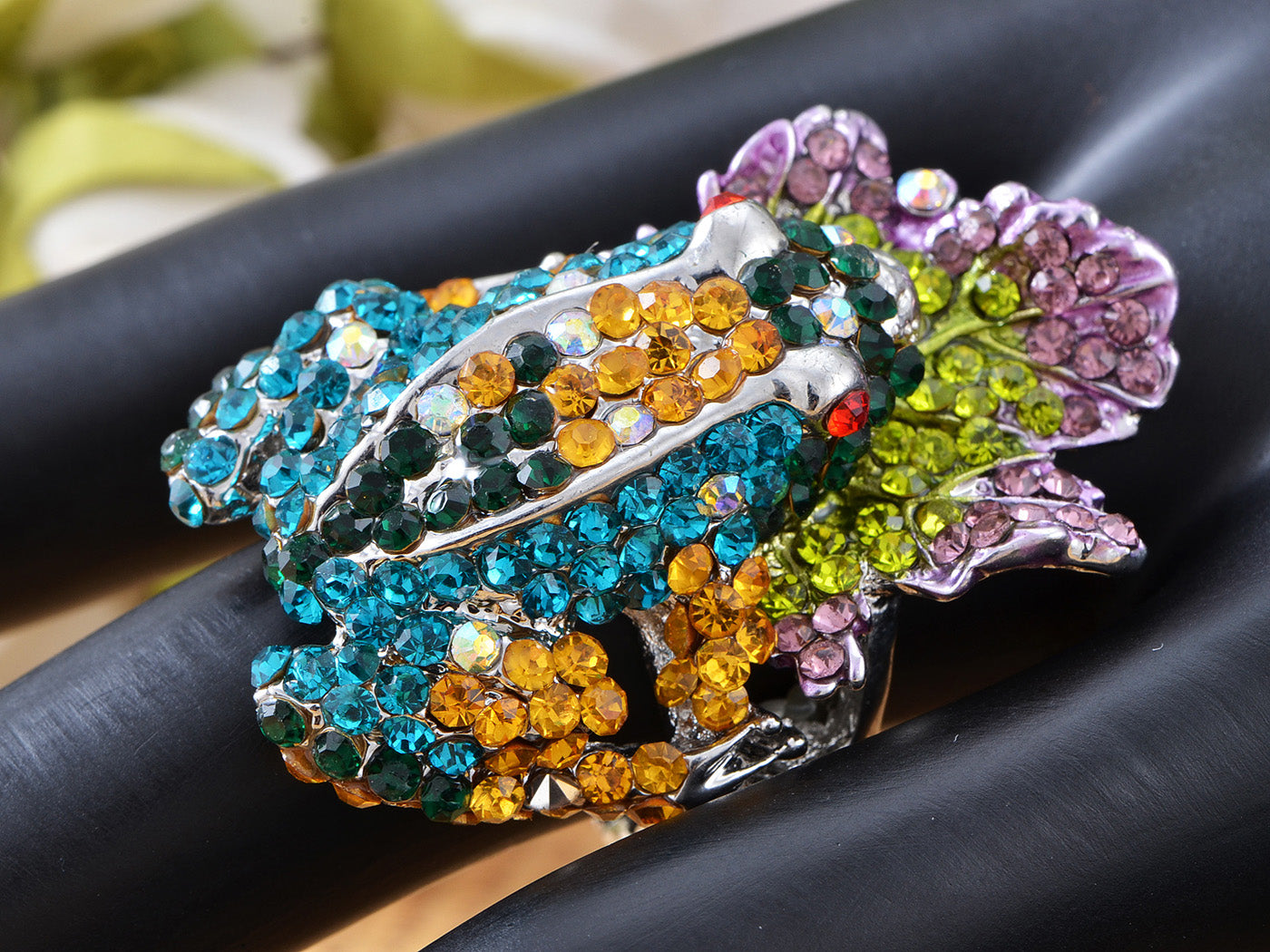 Colorful Amazon Frog Jewelry Ring
