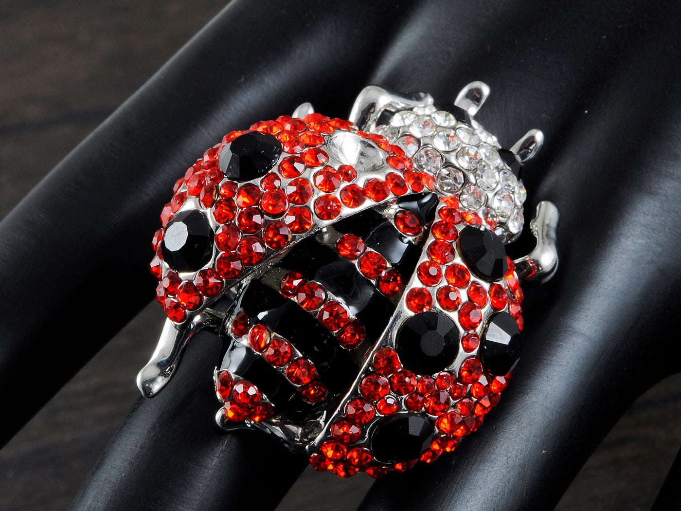 Red Big Ladybug Insect Ring