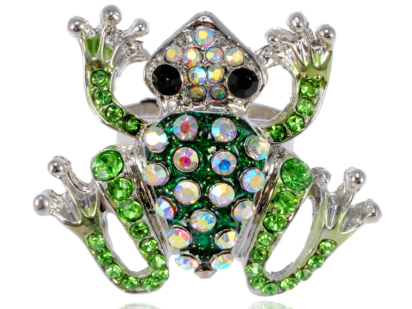 Green Frog Toad Ring