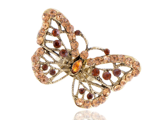 Vintage Like Topaz Vintage Butterfly Ring