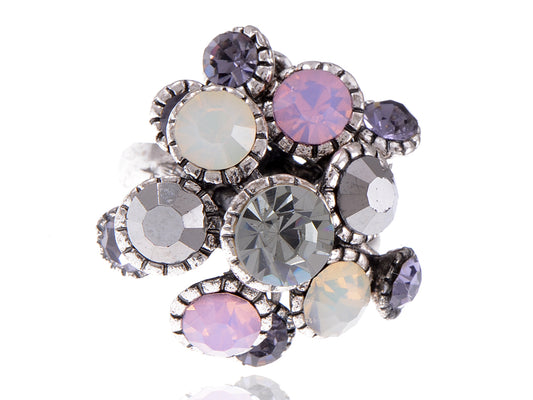 Disco Star Burst Bling Able Cluster Czech Sized Ring