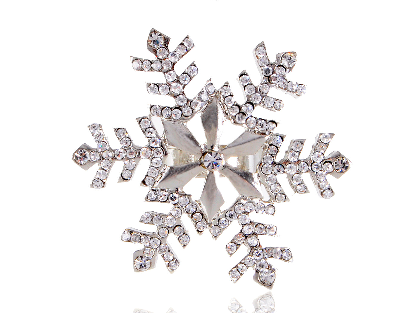Winter Holiday Snowflake Ring