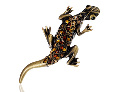 Topaz Southwest Gecko Lizard Jewelry Ring