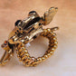 Antique Cartoon Abstract Topaz Leap Frog Toad Ring