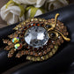 Puffy Angry Grandfather Owl Bird Body Antique Ring