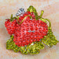 Red Green Big Strawberry Worm Ladybug Ring