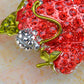 Red Green Big Strawberry Worm Ladybug Ring