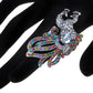 Multicolored Colorful Peacock Feather Ring