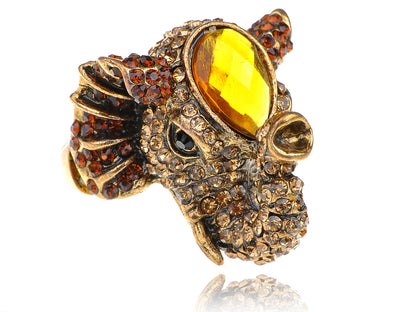 Safari Elephant Head Trunk Ring