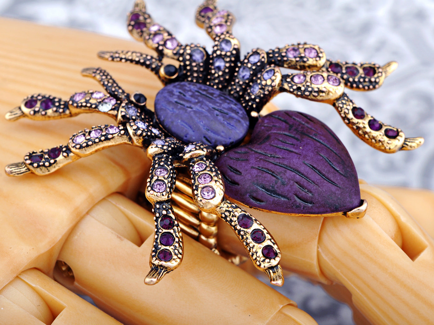 Purple Heart Spider Tarantula Ring