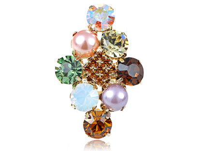 Cluster Of Ss W Pearl Trendy Ring