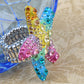 Neon Bright And Colorful Rainbow Dancing Starfish Stretch Ring