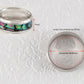 Alialng Abalone Shell Inlay Promise Rings for Men Women Couples Wedding Band
