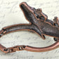 Copper Amethyst Colored Alligator Crocodile Bangle Bracelet
