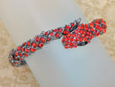 Gun Ruby Blk Gem Snake Cuff Bangle Bracelet - Anna-Kaci – ALILANG.COM