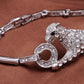 Silver Jaguar Leopard Animal Link Bracelet