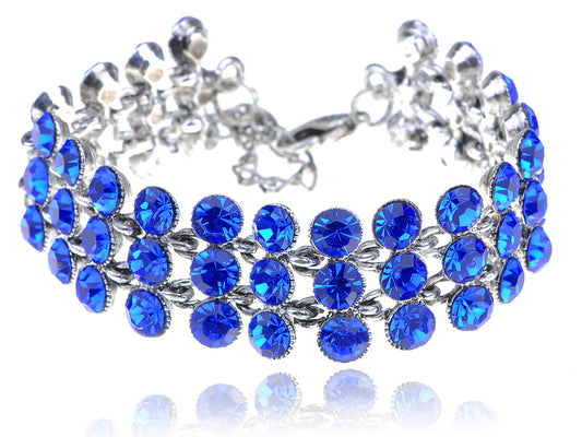 Dazzling Round Capri Ocean Blue Bracelet
