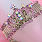 Pink Vintage Antique Crown Bangle Bracelet