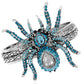 Spider Bangle Bracelet With Double Rhinestones