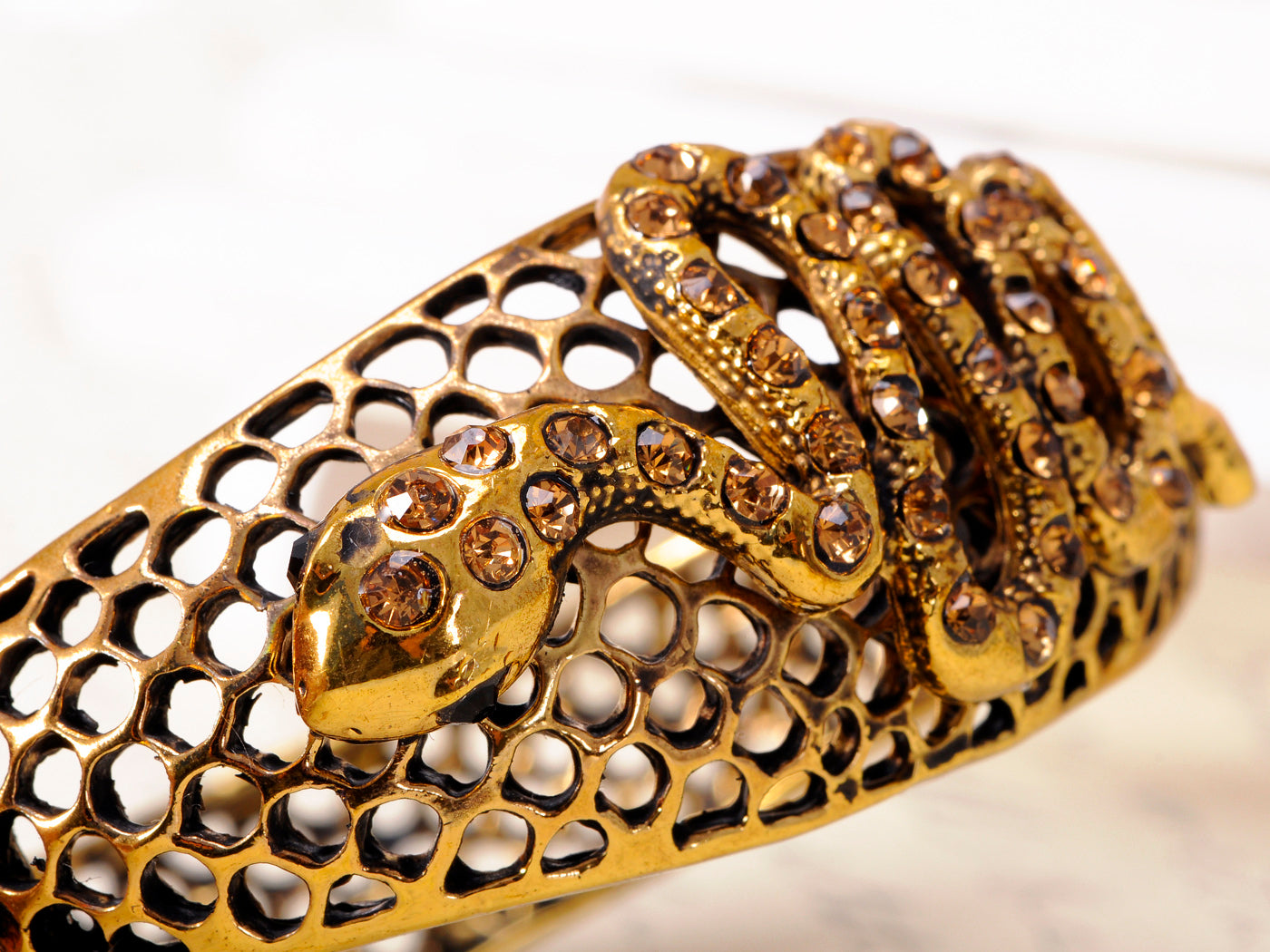 Antique Inspire Slither Snake Filigree Bracelet Bangle Cuff
