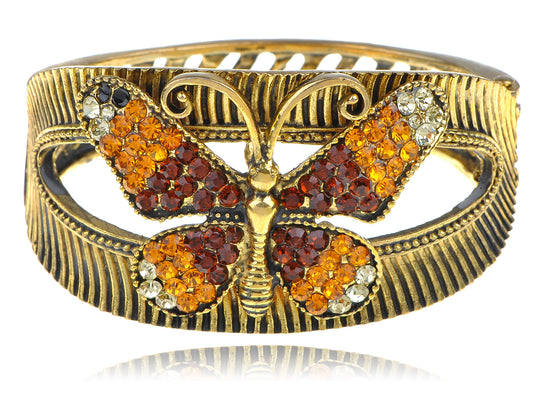 Topaz Butterfly Bracelet Bangle Cuff