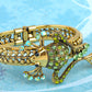 Erinite Green Pond Frog Critter Bracelet Bangle Cuff