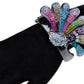 Colorful Multicolored Ab Teardrop Pave Peacock Bird Bracelet Cuff